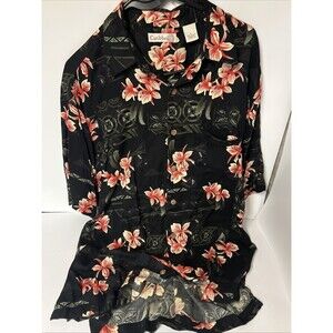 Caribbean Floral Shirt Men’s L/G 100% Rayon